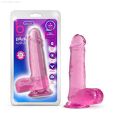 B Yours Plus By Blush® | Rock N’ Roll Realistic 7.25-Inch Long Dildo With Balls & Suction Cup Base-French Quarter Lingerie